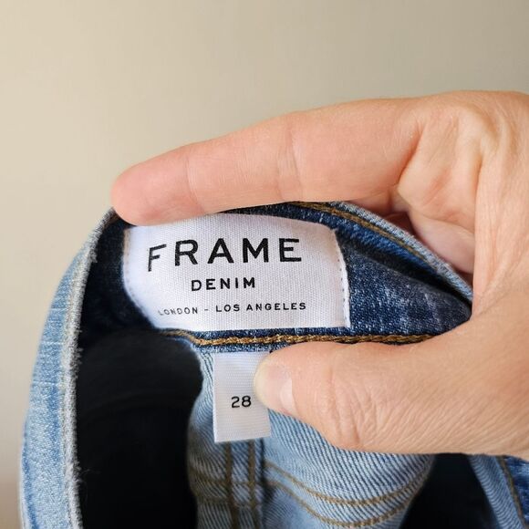 Frame Le Garcon Raw Edge Ankle Jeans Size 28 - Picture 4 of 7